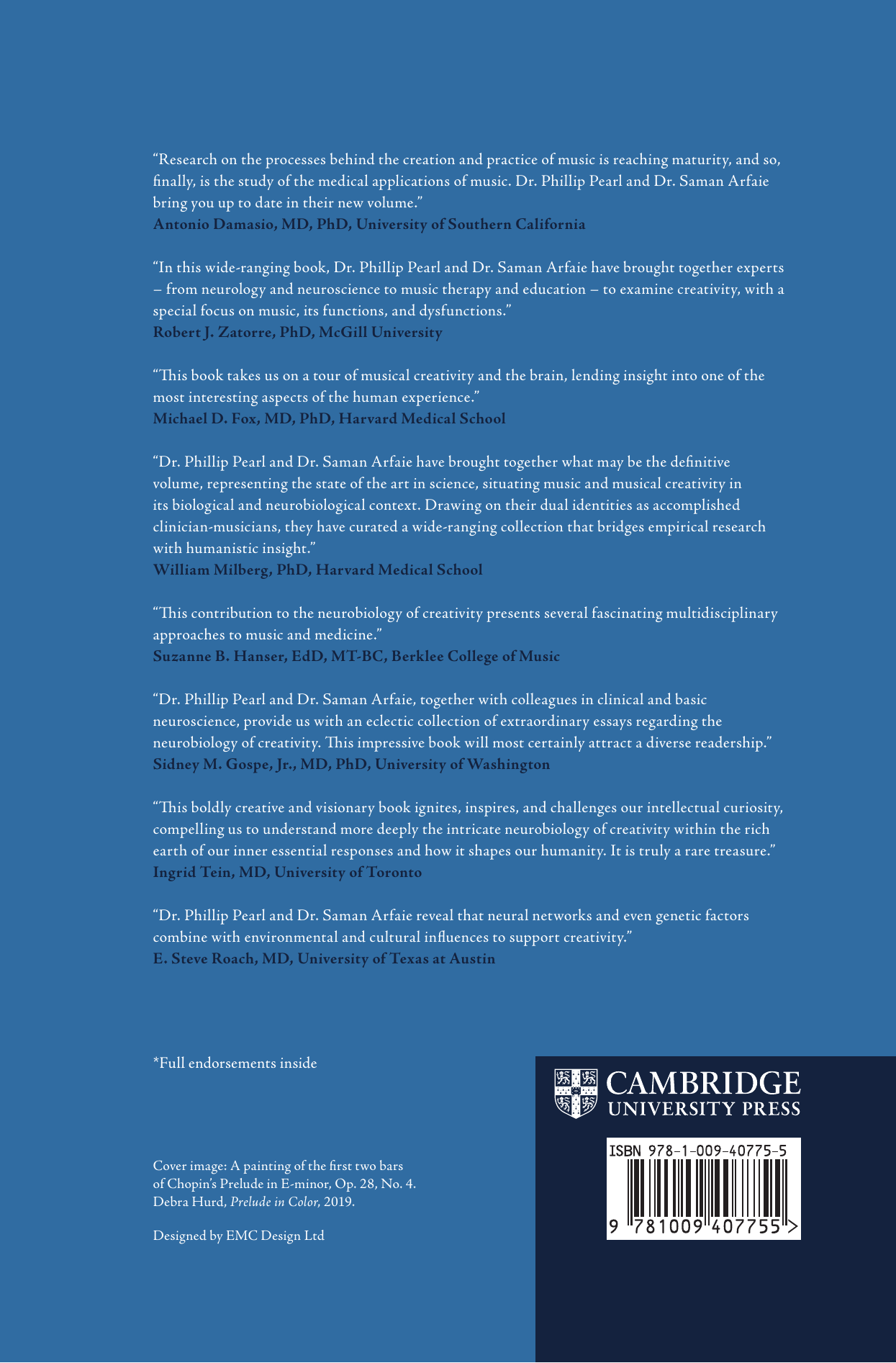 Back cover with advance endorsements